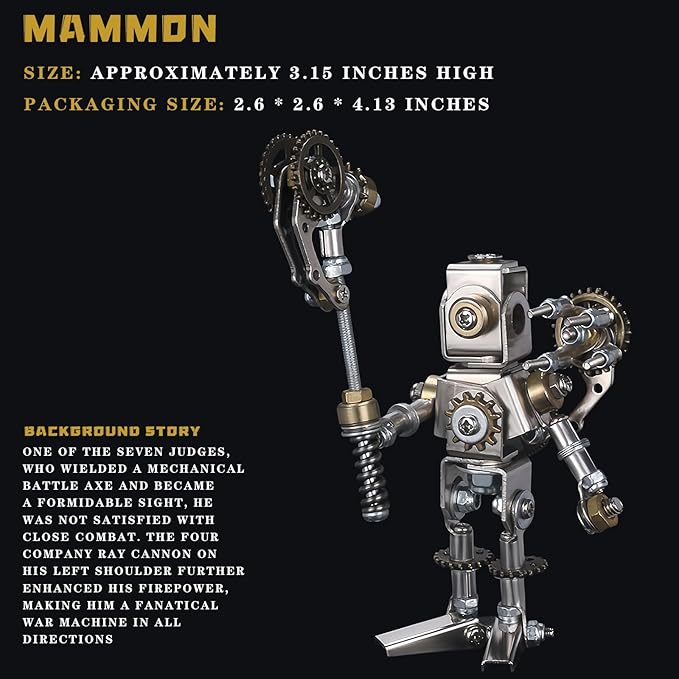 3D Metal Puzzle for Adults, Metal Model kit, combinable 3D Puzzle, 3D Mechanical Saint Puzzle, Fun DIY Assembly - The Best Gift for Men