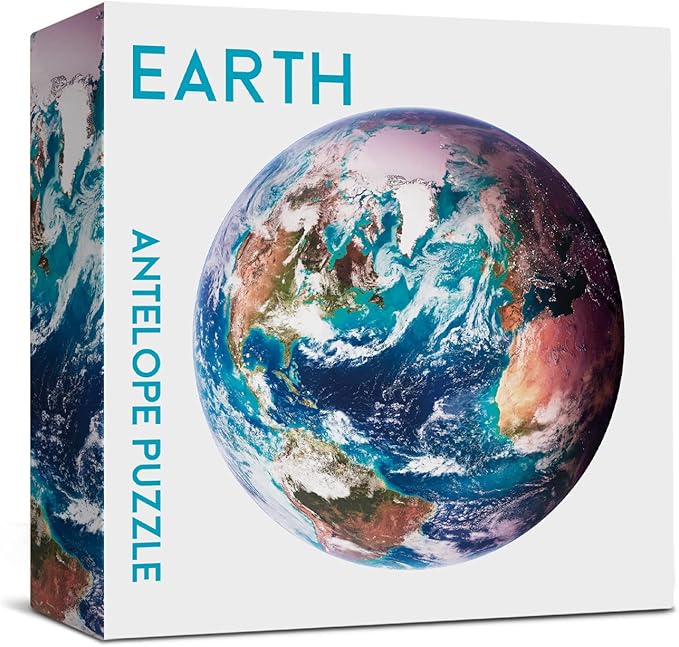 ANTELOPE 2 in 1 Puzzle Bundle, 1000 Piece Round Earth & Space Jigsaw, Ages 12 and Up