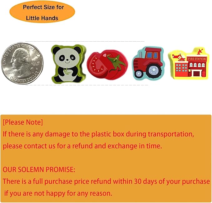 Montessori Wooden Lacing Beads for Kids,42 Pcs Preschool Activities String Car Animals Vegetables Beads Toys,Educational Threading Learning Beads Toys for Toddler 3 4 5 6 Year Old Boys Girls