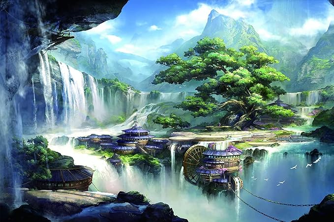 Wooden Puzzle 1000 Pieces for Adults, 29.5 x 19.7 in,Wonderland