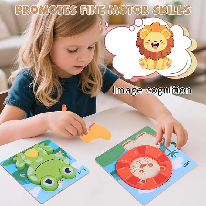 Baby Musical Instruments Set, Montessori Natural Wooden Percussion Instruments for Kids Preschool Educational Musical Toys Set with Wooden Puzzles for Toddlers 4-6, CPC Certified Music Toys