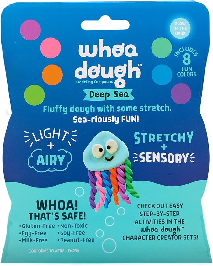 Whoa Dough Air Dry Clay Deep Sea 8 Pack by Chuckle and Roar