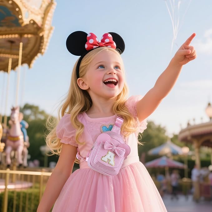 Crossbody Bags for Girls Travel, Initial Cross Body Bags for Kids Girl Gifts Pink Small Fanny Packs Sling Bag for Girl Personalized Friend Birthday Gifts for Girls Kid Daughter Gift (Pink S)