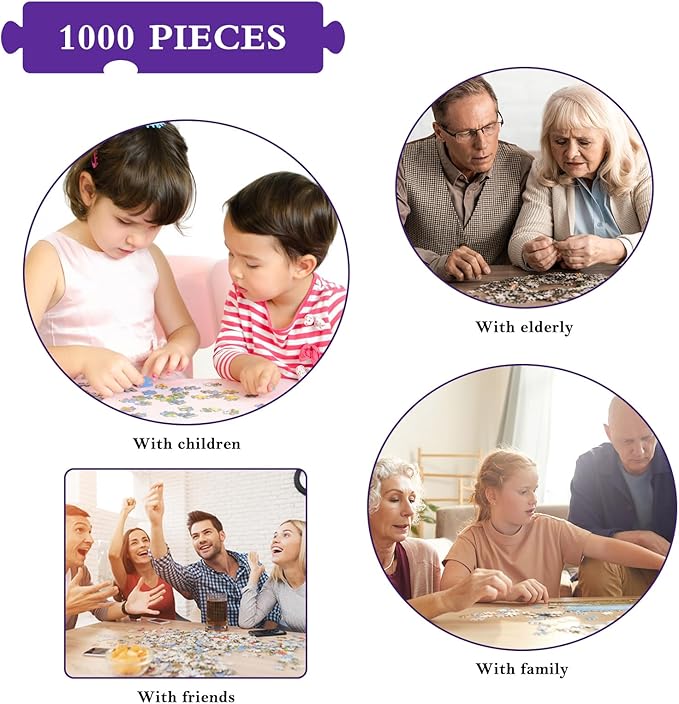 Owl Family Puzzles for Adults 1000 Pieces, Jigsaw Puzzles for Adults 1000 Piece, Challenging Game Toys, Impossible Puzzle, Family Decoration Puzzle