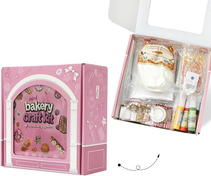 iLAND Air Dry Clay Crafts for Girls 8-12 Cute Arts and Crafts for Kids Fun Kid Activities on Lovely Modeling Clay Kit DIY Crafting for Teens Birthday Gifts for Girls 10-12 13 Christmas Gifts Creative