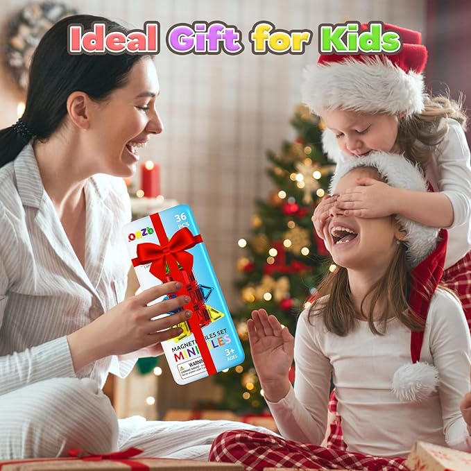 Magnetic Tiles Mini Travel Toddler Set, Magnetic Blocks Building Kids Toys & Games, Montessori Preschool Classroom Must Haves Educational Learning Sensory Toys for 3+ Year Old Boys Girls Birthday Gift