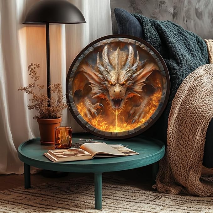 Bgraamiens 1000 Piece Jigsaw Puzzle - Dracarys Fantasy Dragon Art for Adults - Challenging Fire-Breathing Creature Puzzle for Game Room Wall Decor & Gifts