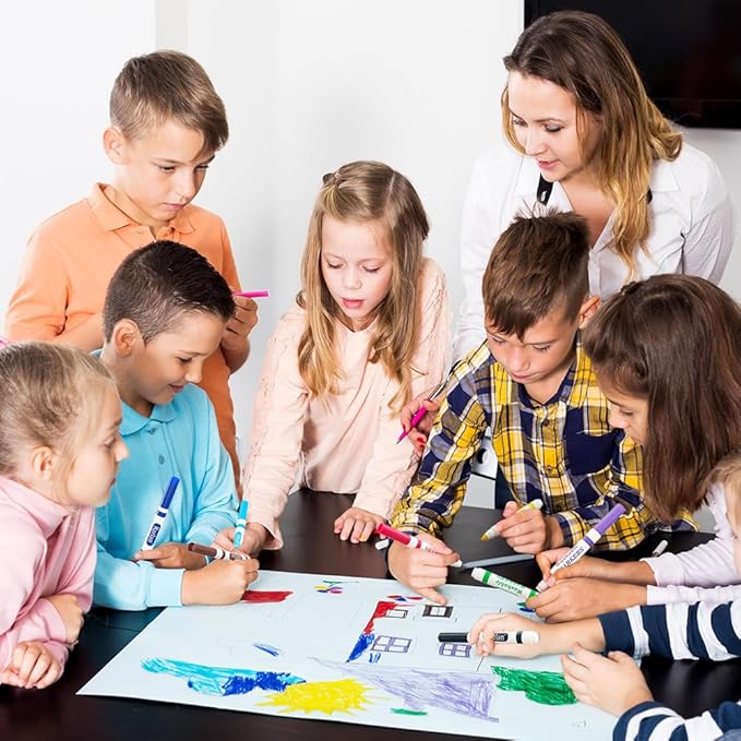 Washable Markers Bulk, Markers for Kids, Bulk Pack, 48 Colors, 3 Boxes, 144 Count