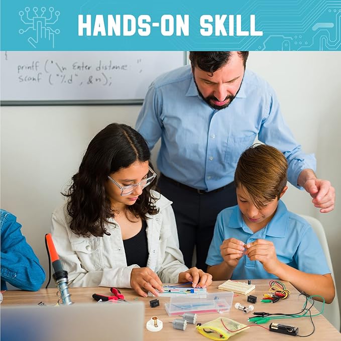 Sntieecr 3 Pack 42 PCS Electric Circuit Motor Kit with Organize Bags, Educational Montessori Learning Electric Circuit Kit Sets for Kids DIY STEM Science Project