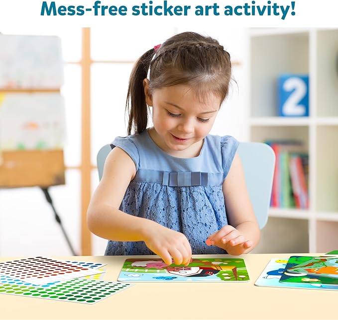 Skillmatics Dot It Sticker Art - Animals & Dinosaurs Combo, Mess-Free Fun for Kids, 750+ Stickers, Craft Kits, DIY Scrapbooking Activity, Travel Toys, Gifts for Ages 3, 4, 5, 6, 7