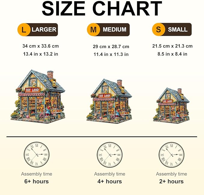 Jigfoxy Wooden Puzzle for Adults, Toy Land Jigsaw Puzzles for Adult, Unique Animal Shape Wood Cut Puzzles, Christmas Thanksgiving Gifts for Friends Family (S-8.5 * 8.4in-100pcs)