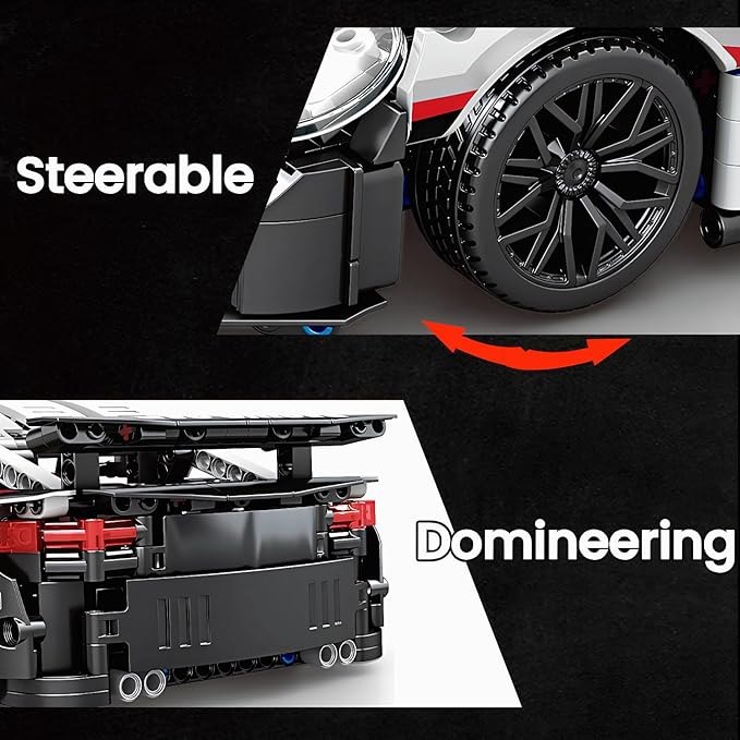 1226-piece Car Building Kit with Motor - 1:14 Scale Model Car Kits for STEM Learning, Includes Remote Control Car, Scissor Doors & Detailed Design, Educational RC Cars Gift