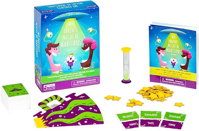 Exploding Kittens My Parents Might be Martians 2+ Players - Ages 4+ - 10 Minutes to Play - Teamwork and Guessing Game - Kid Friendly Card Game, Family Game Night, Parents and Kids Game