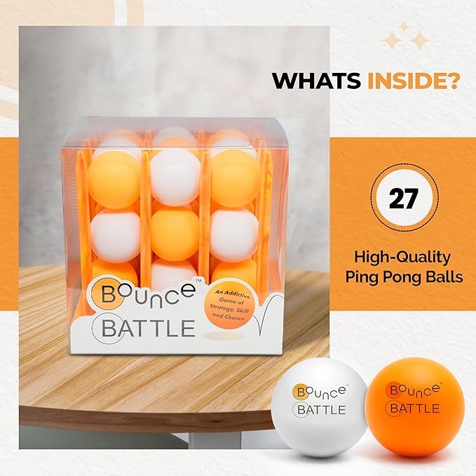 Game Set (Marbled Edition) Multiplayer Fun Games for Kids & Adults - Bounce Ball Games w/Multiple Battle Styles - Ultimate Family Games - Gifts for Teenage Boys & Girls