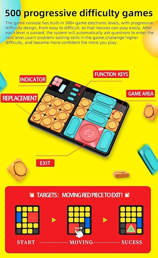 Super Sliding Puzzle Maze Building Block Game Console Kid's Game Logical Thinking Parent-Child Interactive Escape Game Electronic Toys Birthday for Children/Friends/Students