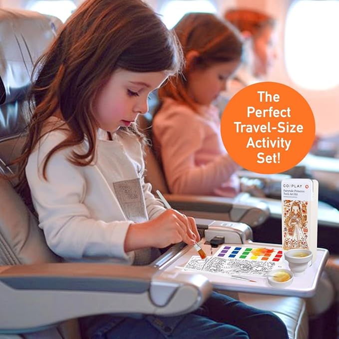 COIPLAY 648 Color Blocks Watercolor Paint Set, 52-Bookmarks, 3 Brushes, Silicone Cup, Fairytale Princess Coloring Books, for All Ages, Travel-Friendly, Easy to Use, All in One, Art Supplies Craft kit