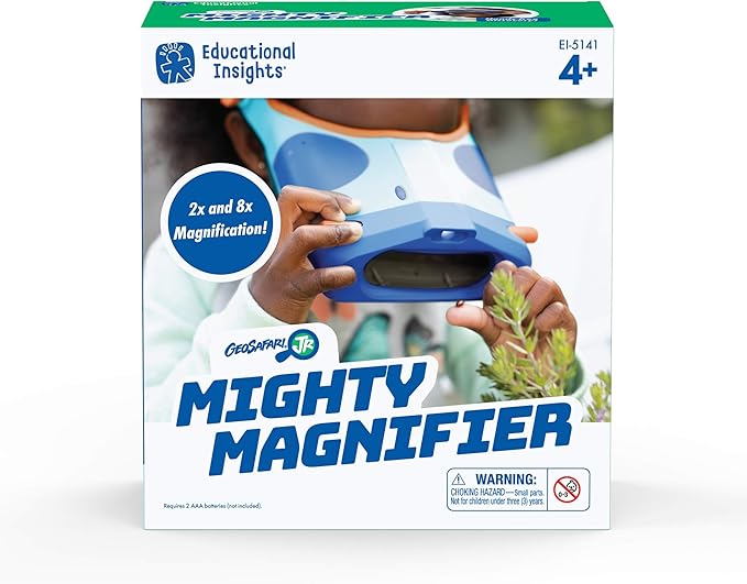 Educational Insights GeoSafari Jr. Mighty Magnifier, Explorer Glasses for Day or Night Viewing, Ages 4+