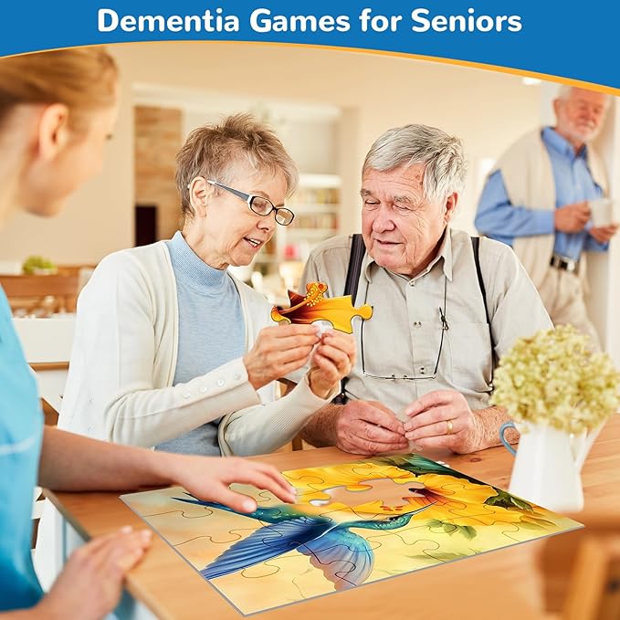 6 Packs 16 Large Piece Puzzle for Seniors, Dementia Alzheimer's Products Activities for Elderly Adults, Easy Puzzle Alzheimer’s Memory Cognitive Game Gift for Patient in Nursing Home
