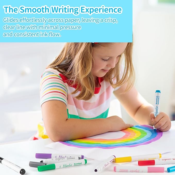 240 Count Scented Washable Markers - 12 Colors 20 Each with Super Tip & Sweet Scents, Non-Toxic Bulk Pack for Classroom, Kids Art, School Supplies, Teachers & DIY Projects