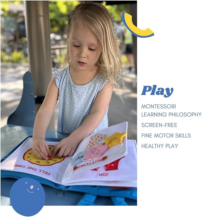 My Quiet Book - Toddler Travel Car Plane Airplane - No Parts to Get Lost - Activity Montessori Board Book, Travel Toys for Toddlers 1-3, Gifts for 1 2 3 4 Year Old Girl, Birthday Gifts Toys Age 2-4