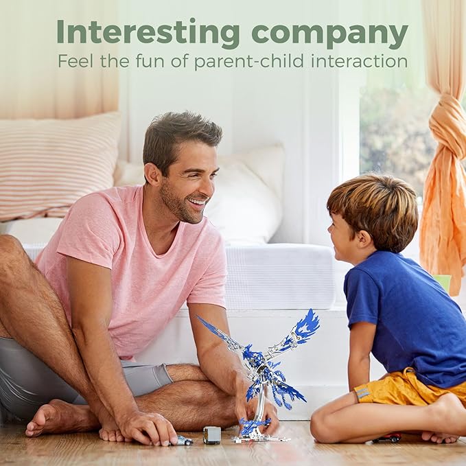 Epic Legend Metal 3D Puzzle for Adults -Rising Phoenix Rise from The Ashes: The Eternal Phoenix Metal Puzzle I Inspired by The Spirit of rebuilding of Arizona(Blue)