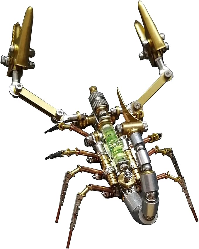 Metal Insect Steampunk Bug Mechanical Steampunk Sculpture Insect Clockwork 3D Metal Puzzle, Mechanical Insects Model (Leveling Scorpion)