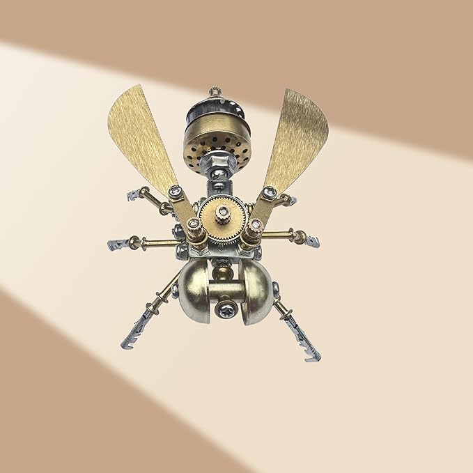 Insect Steampunk Bug Mechanical Sculpture Clockwork 3D Steampunk Metal Puzzle Insects Model (Little Bee -B)