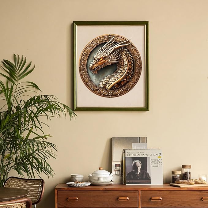 Wood Puzzles Adult, 200 Pieces Dragon Wooden Puzzles,Extra Thick 5MM,Unique Shaped Jigsaw Puzzles for Adults and Kids,Best Birthday Gift and Family Game,11.2"*11.2"