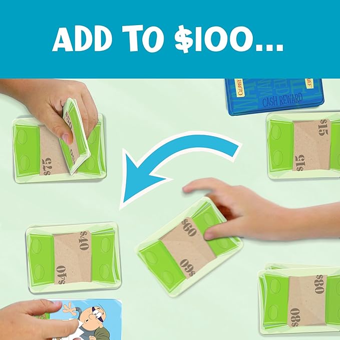 Melon Rind Clumsy Thief Math Game for Kids Ages 8+, Educational for Kid's Learning and Confidence Building, Fun Math Card Game for 3-6 Players Adding to 100
