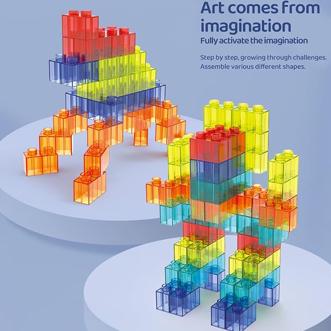 UNIQUE KIDS Race Car Track Building Block Educational Toy Set | Magnetic Tiles Magnet Playset | STEM Learning Construction Kit | Hand-Eye Coordination | Brain Development | 63 PCS