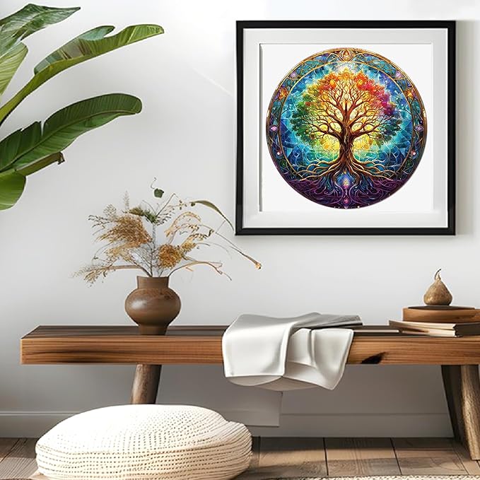 Wooden Puzzles for Adults, 200 Pieces Tree of Life Puzzle Uniquely Irregular Animal Shaped Wooden Jigsaw Puzzles, Creative Gift for Teenagers and Adults