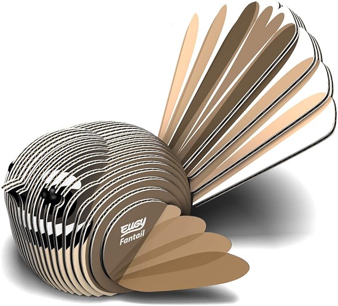 Eugy Fantail Bird 3D Puzzle - 27 Piece Eco-Friendly Educational Toy Puzzle for Boys, Girls & Kids Ages 6+