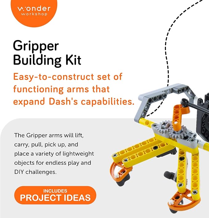 2 Dash Robot Wonder Pack Deluxe – Coding Educational Bundle for Kids 6+ - Launcher Toy, Sketch Kit Drawing, Gripper Building