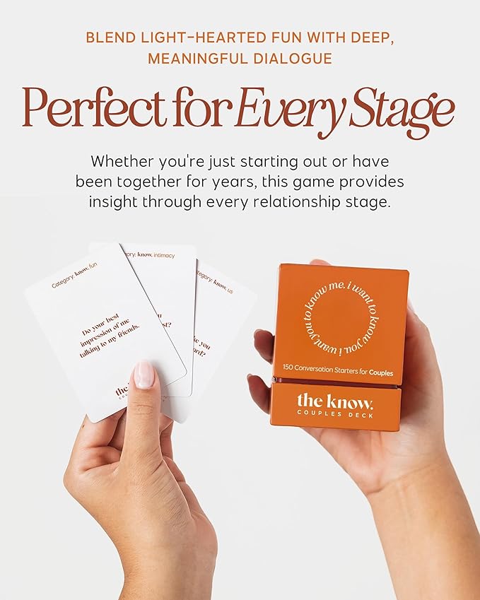 I Know Collection The Know Couples Deck - Date Night Get to Know You Games - 150 Thoughtful Couple Questions – Fun Date Night Cards for New Couples – Romantic Couples Gift