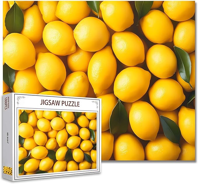 Tucocoo Lemons Jigsaw Puzzles for Adults 1000 Pieces, Impossible Hard Challenging Puzzles for Adults Fruit Art DIY Crafts Puzzles for Home Decoration Gifts, Family Puzzle Perfect for Game Nights