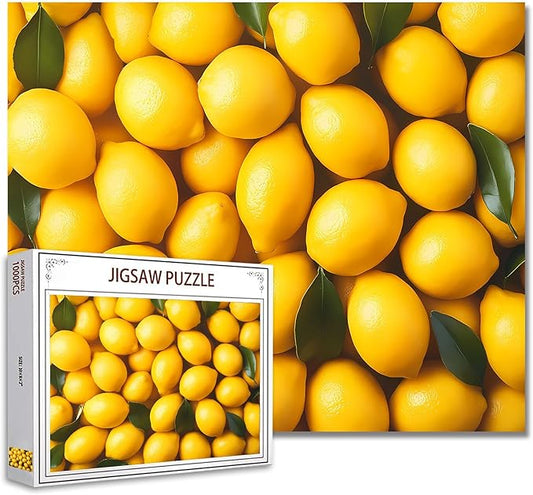 Tucocoo Lemons Jigsaw Puzzles for Adults 1000 Pieces, Impossible Hard Challenging Puzzles for Adults Fruit Art DIY Crafts Puzzles for Home Decoration Gifts, Family Puzzle Perfect for Game Nights