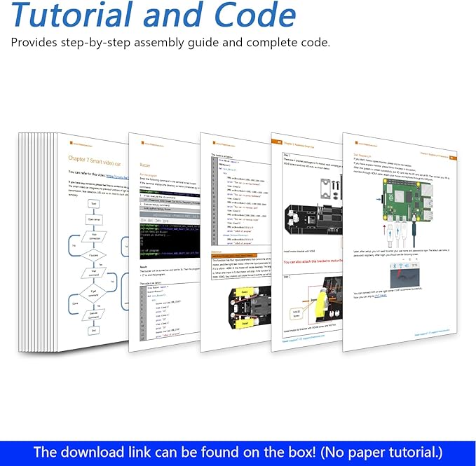 Freenove 4WD Smart Car Kit for Raspberry Pi 5 4 B 3 B+ Zero 2 W, Face Tracking, Line Tracking, Light Tracing, Obstacle Avoidance, App Control, Camera, Servo (Raspberry Pi NOT Included)