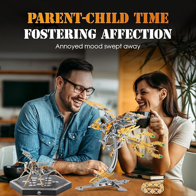 Epic Legend Metal 3D Puzzle for Adults -Rising Phoenix Rise from The Ashes: The Eternal Phoenix Metal Puzzle I Inspired by The Spirit of rebuilding of Arizona(Red)