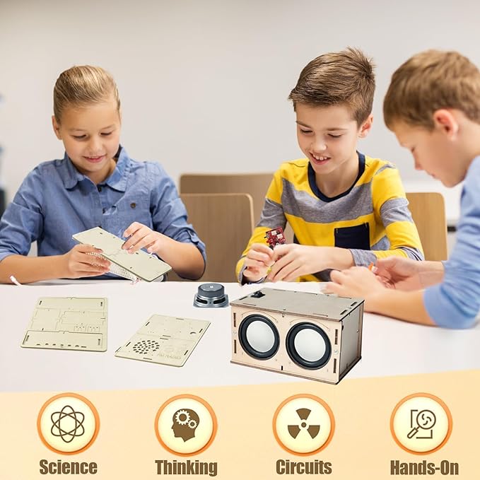 STEM Toys for Ages 8-13 Stocking Stuffers Teen Birthday Gifts for 9 10 11 12 14 15 16+ Year Old Boys Girls Kids Science Engineering Kit Circuit DIY Electronics Projects Building Your Own Speaker Radio