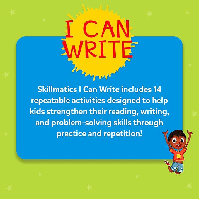 Skillmatics I Can Write - Reusable Preschool Learning Activities, Educational Toy and Game, Back to School Supplies, Gifts for Students, Kids, Toddlers Ages 3, 4, 5, 6