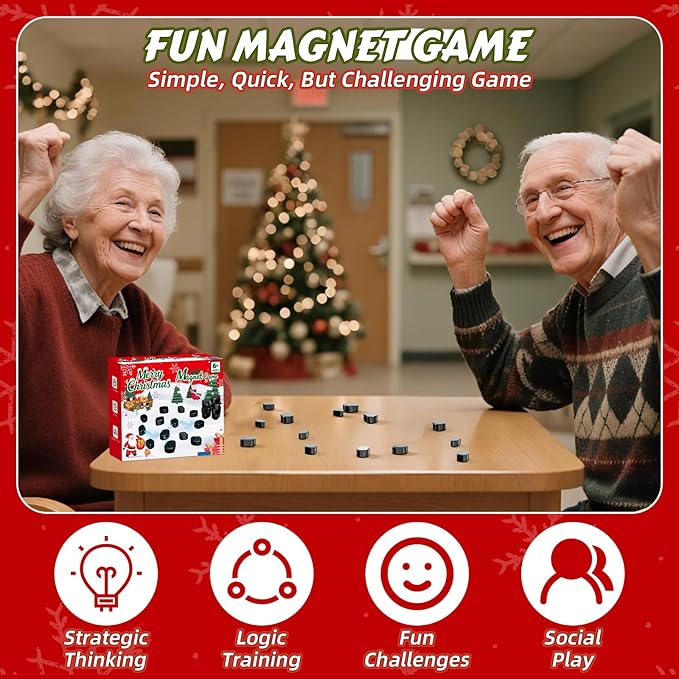 Magnet Game, Family Games for Kids and Adults, Board Games for Adults and Kids 2-4 Player, Magnet Game with String for Family Games Night, for Kid Seniors Elders