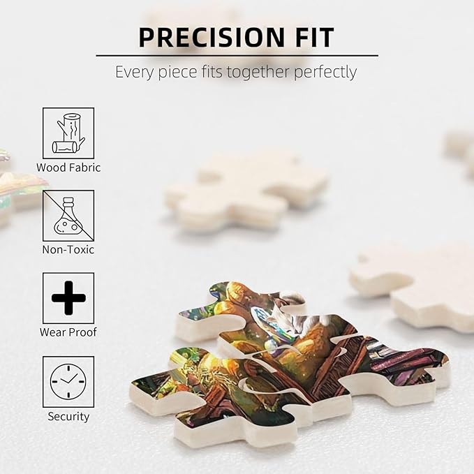 Mushroom Cottage Jigsaw Puzzles for Adults 1000 Pieces Magical Forest Treehouse Scene Puzzles Challenging Puzzle Games for Night