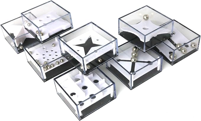 Balance IQ Party Favor Games - Cube Puzzle Stocking Stuffers for Kids and Adults - 12 Puzzles