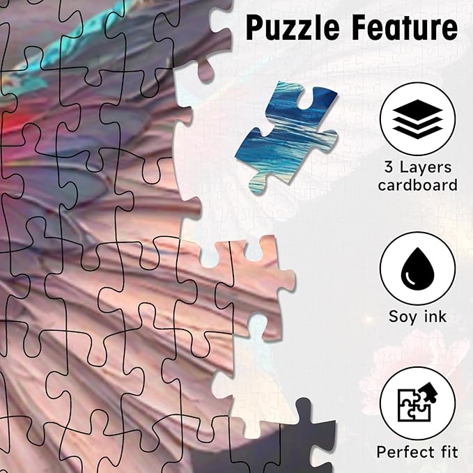 Hummingbird Puzzle 1000 Pieces for Adults - Vibrant Flower Fantasy Art Jigsaw Puzzles for Adults 1000 Pieces, Challenging Nature Puzzle for Relaxation, Wall Decor (22.8x22.8in)