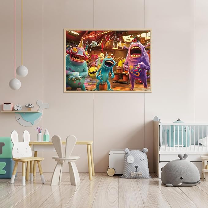 1000 Piece Puzzle for Adults, Funny Monster Chorus Jigsaw Puzzle, Fairytale Puzzles, Challenging Puzzles for Adults 1000 Pieces, Gift Ideas Home Decoration Puzzle, Interlock Perfectly No Dust