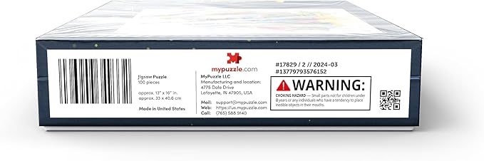 MyPuzzle Bulldog Fun - Premium 100 Piece Jigsaw Puzzle for Adults