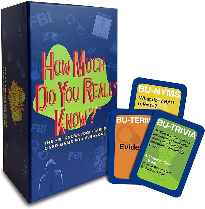 FBI Card Game, Perfect for Game Night, Parties, and Trivia Lovers