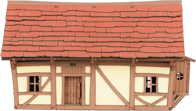 Cruck House and Cow shed - Medieval Wooden House Building Kit - DIY Building Puzzle Kit-Architecture & Engineering Assembly Set,Great Gift for People who Like Creative Play or RPG - Realistic