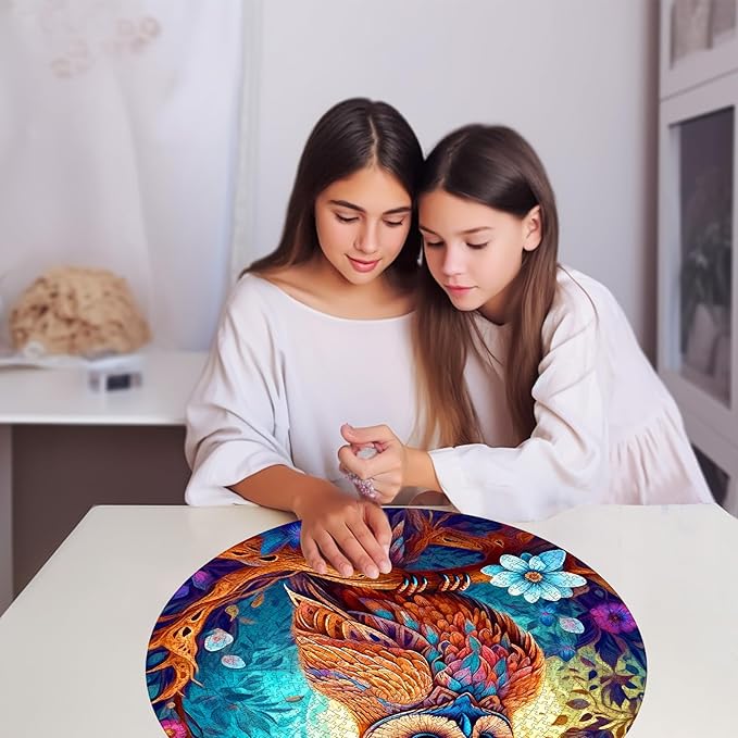 Masseruon 1000 Piece Puzzle for Adults, 26.6 * 26.6in Silent Owl Puzzle for Adults, 1000 Pieces Jigsaw Puzzles, Adult Puzzles Game, Unique Gift for Women Men