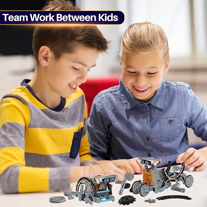 STEM Toys for Boys Ages 8-13, Solar Robot Science Kits for Kids Age 8-12, Educational Building Experiment Projects, Christmas Birthday Gifts for 9 10 11 14 Years Old Boy Girl Teen